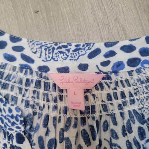 Lilly Pulitzer Elsa Button Down Top L - Picture 10 of 12
